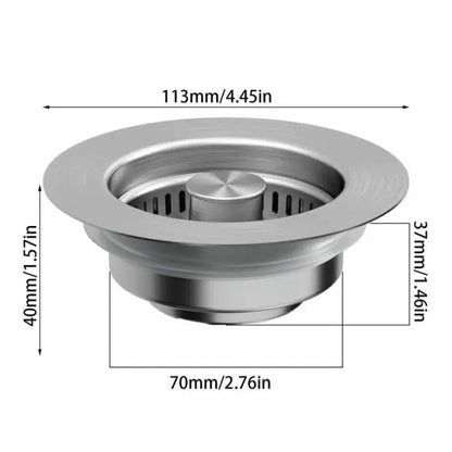 🔥LAST DAY 49% OFF-Upgraded 3 in 1 Kitchen Sink Drain Strainer