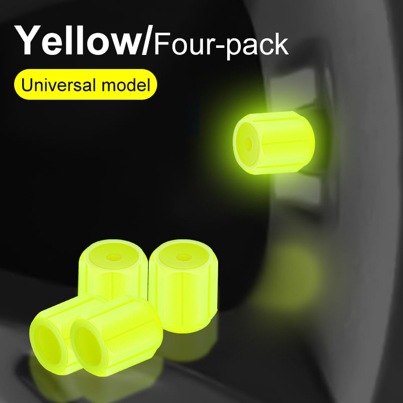 🚗Glow-in-the-Dark Tire Caps 💡(Buy 2 Free Shipping)