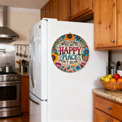 🎄Holiday Pre-Sale Save 49%🔥Welcome to My Happy Place – Metal Wall Sign