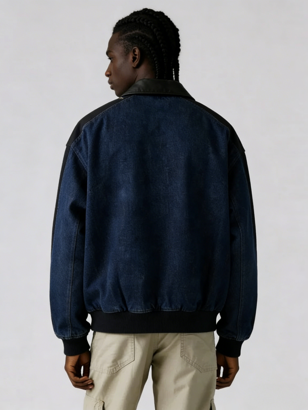 Nova Thread® MEN’S FILBERT FLIGHT JACKET - MED INDIGO - WORN IN