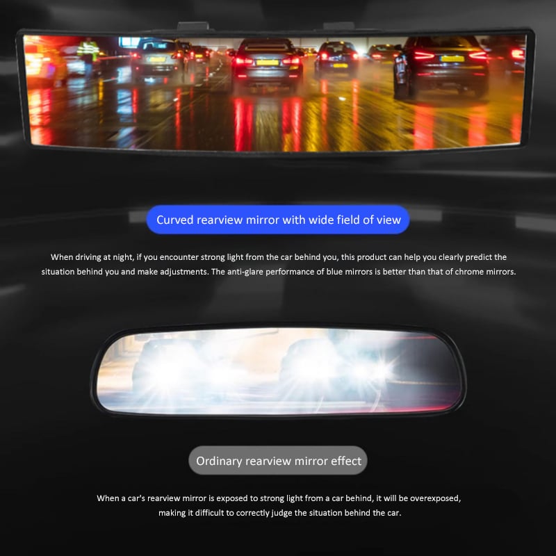 Reversing auxiliary mirror——High-definition, wide-view, anti-fog, anti-glare, wide-angle rear-view curved surface