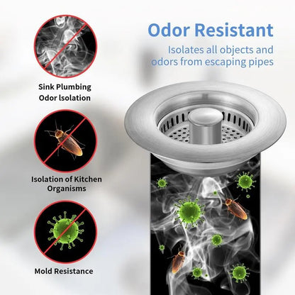 🔥LAST DAY 49% OFF-Upgraded 3 in 1 Kitchen Sink Drain Strainer