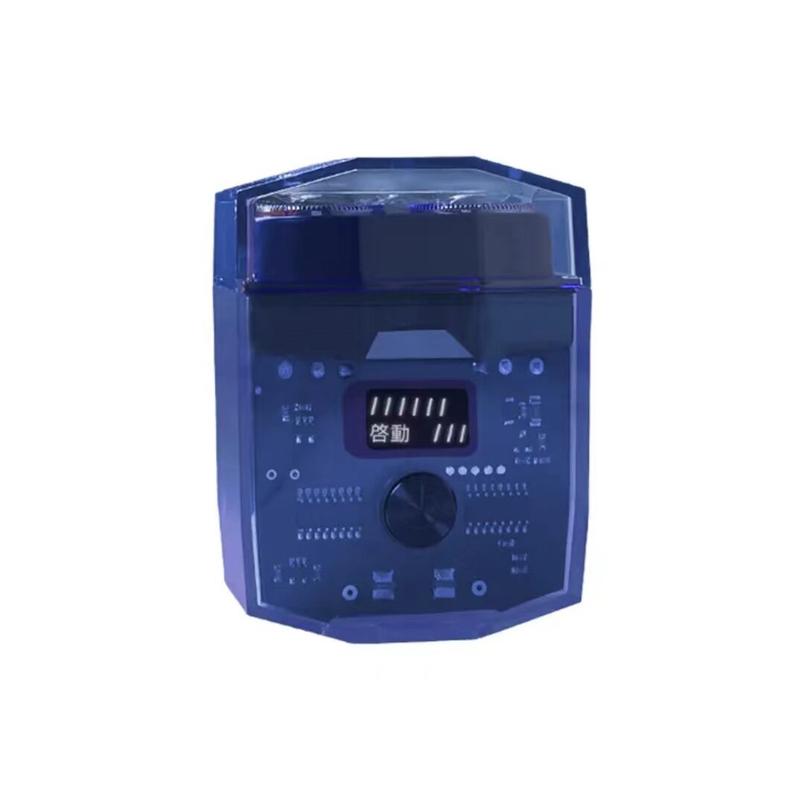 Portable Electric Shaver for Men - Transparent Design, Dual Motor, Compact Twin-Blade Razor Set, Upgraded Version