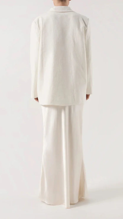 Tilly Oversized Boyfriend Blazer - White