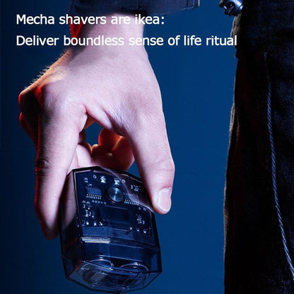 Portable Electric Shaver for Men - Transparent Design, Dual Motor, Compact Twin-Blade Razor Set, Upgraded Version